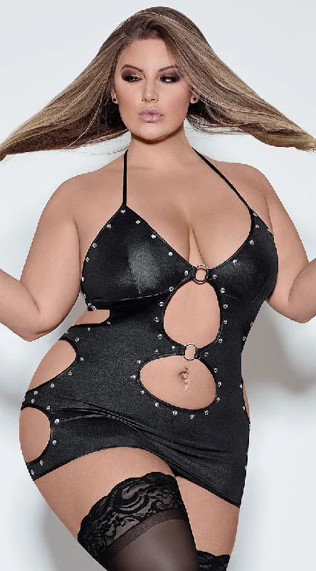 women lounge dress with a zipper closure for a secure fitPlus Size Selene Chemise Set women lounge dress with a zipper closure for a secure fitPlus Size Selene Chemise Set