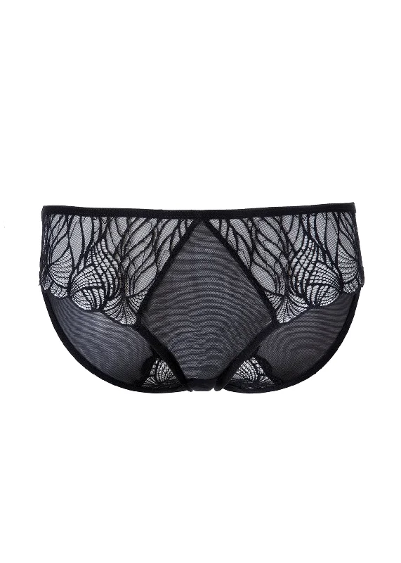 Emerson (Black) Lace and Mesh Brief