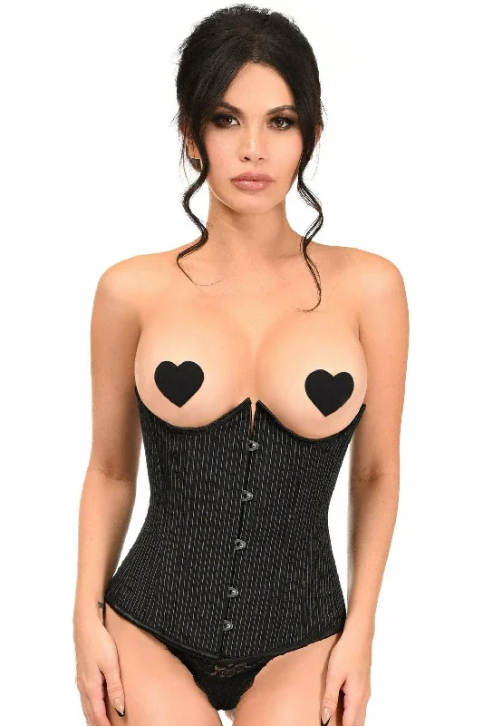strapless women bustiers and corsets styleLavish Pinstripe Underwire Open Cup Underbust Corset strapless women bustiers and corsets styleLavish Pinstripe Underwire Open Cup Underbust Corset