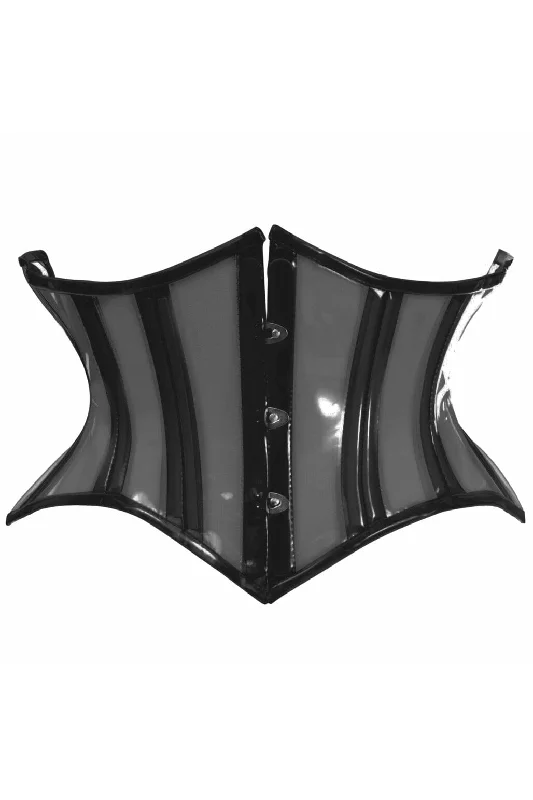 boned women bustiers and corsets structureLavish Clear Black Curvy Cut Mini Cincher Corset boned women bustiers and corsets structureLavish Clear Black Curvy Cut Mini Cincher Corset