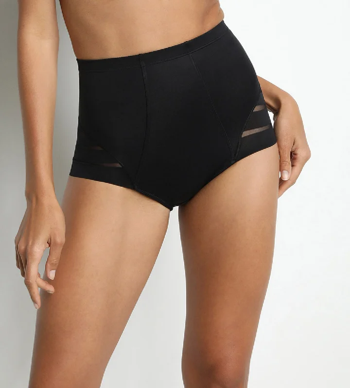 Women's Lingerie with Matching Robes Culotte haute noire Diam's Control Modern