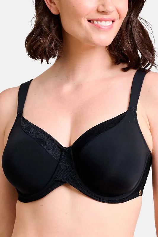 Eco-Friendly Organic Lingerie for Women Perfect Shape Minimizer Bra Black