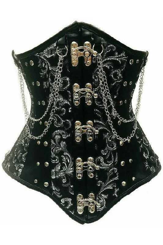 Top Drawer Steel Boned Underbust Corset w/Chains and Clasps