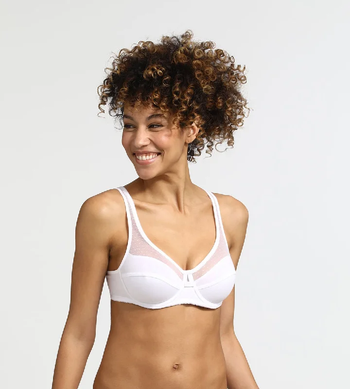 Women's Bridal Lingerie Collection Soutien-gorge emboîtant avec armatures blanc Generous Coton Bio Dim Women's Bridal Lingerie Collection Soutien-gorge emboîtant avec armatures blanc Generous Coton Bio Dim
