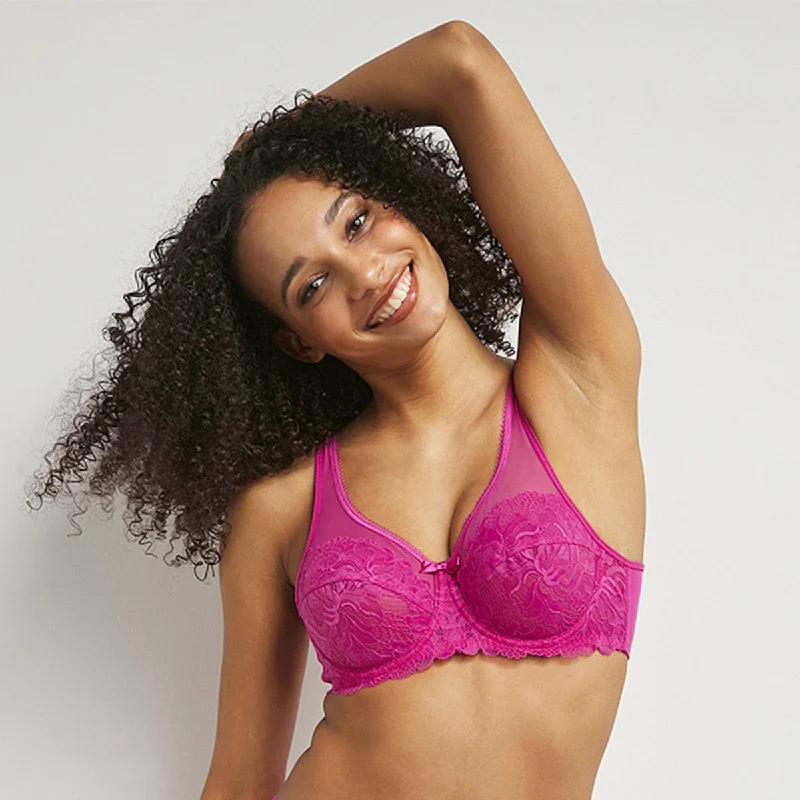 Eco-Friendly Organic Lingerie for Women Soutien-gorge emboîtant dentelle et tulle Fuschia Generous Essentiel Eco-Friendly Organic Lingerie for Women Soutien-gorge emboîtant dentelle et tulle Fuschia Generous Essentiel