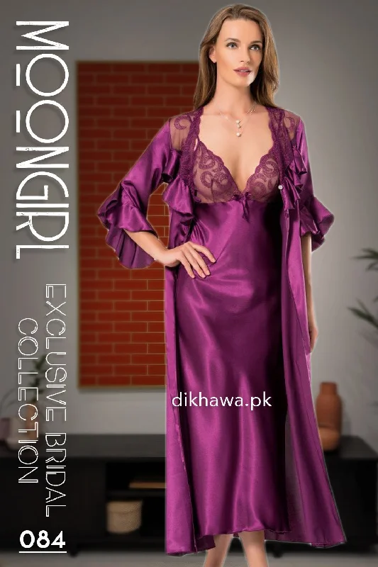 plus size women robes for a perfect fitMoongirl - Exclusive Bridal 2Pc Long Nighty Set with Robe - Wedding Nighty Set 084 - Turkish Brand plus size women robes for a perfect fitMoongirl - Exclusive Bridal 2Pc Long Nighty Set with Robe - Wedding Nighty Set 084 - Turkish Brand