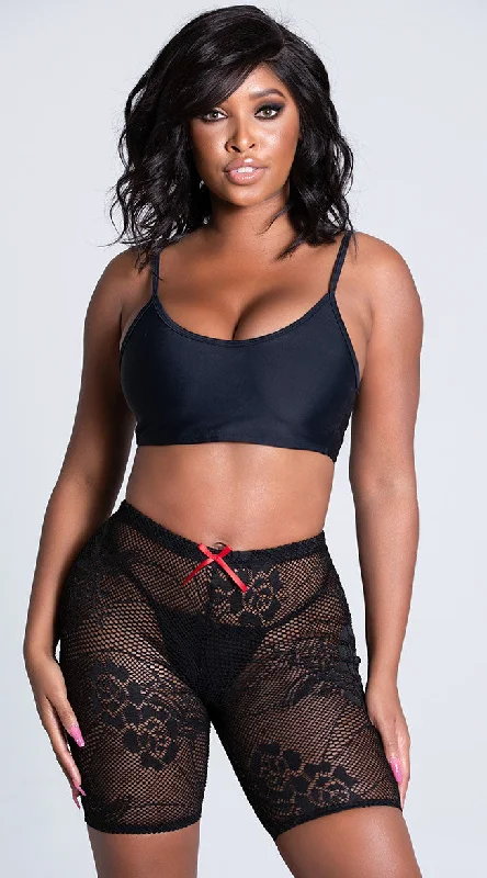 Women's Everyday Wear Lingerie Lace Down Biker shorts