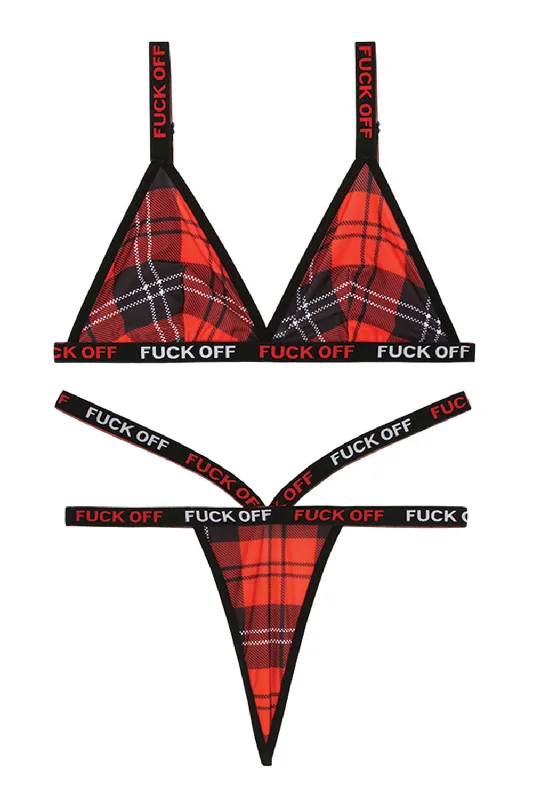 maternity women thongs for pregnant women's comfortFuck Off Bralette & Thong Set - L/xl maternity women thongs for pregnant women's comfortFuck Off Bralette & Thong Set - L/xl