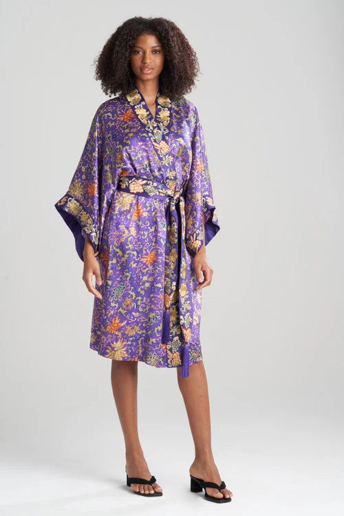 Yasugi Charmeuse Silk Short Robe