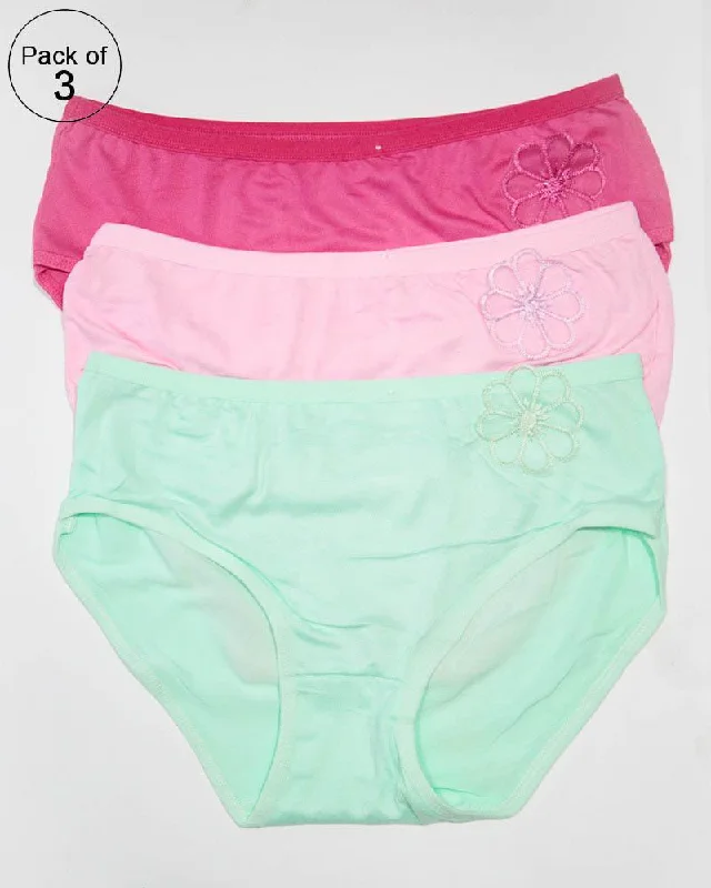 Designer Lingerie Sets for Women Pack of 3 Womens Cotton Plain Panties – AF-118 – Mix Colors Designer Lingerie Sets for Women Pack of 3 Womens Cotton Plain Panties – AF-118 – Mix Colors