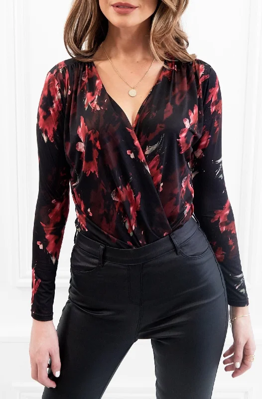 Thermal Bodysuits for Extra Warmth in WinterDASHA FLORAL PRINT BODYSUIT WITH LONG SLEEVES Thermal Bodysuits for Extra Warmth in WinterDASHA FLORAL PRINT BODYSUIT WITH LONG SLEEVES