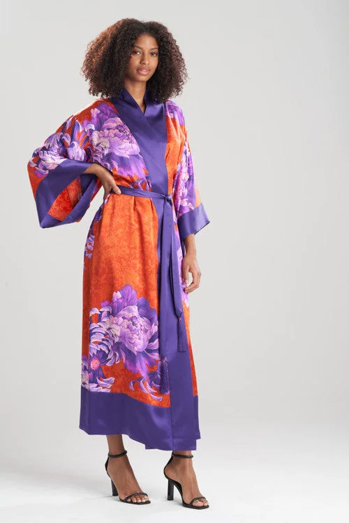 Sumida Charmeuse Long Silk Robe