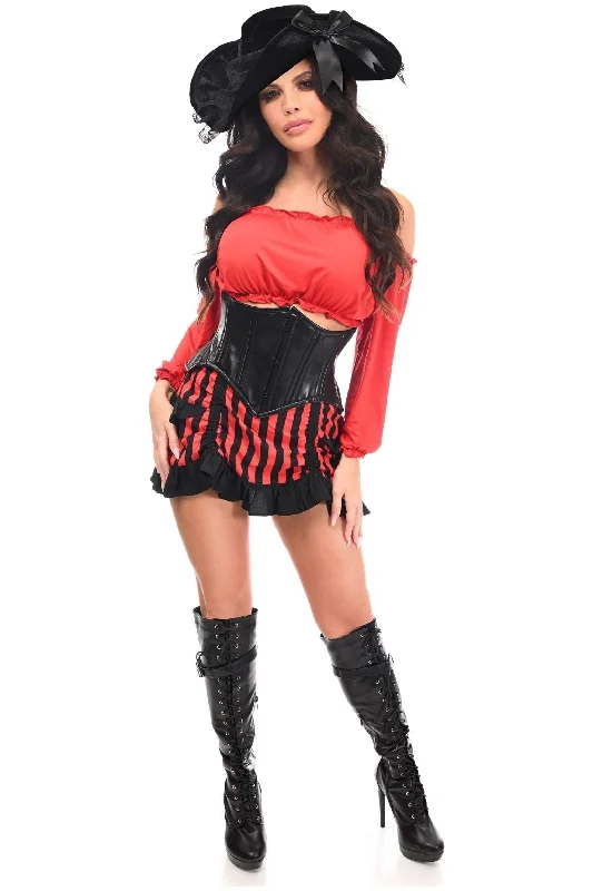 Top Drawer 4 PC Pirate Lady Corset Costume