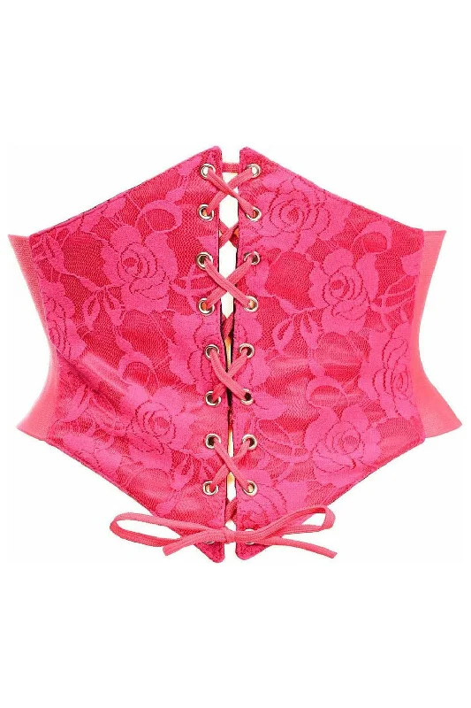 Lavish Fuchsia Lace Corset Belt Cincher