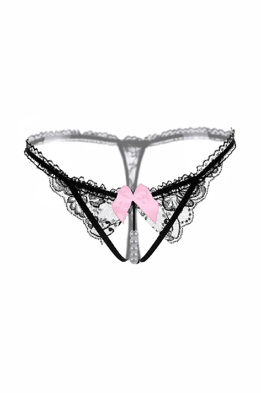 seamless women thongs for invisible under tight dressesFrench Lace Crotchless Pearl Thong seamless women thongs for invisible under tight dressesFrench Lace Crotchless Pearl Thong