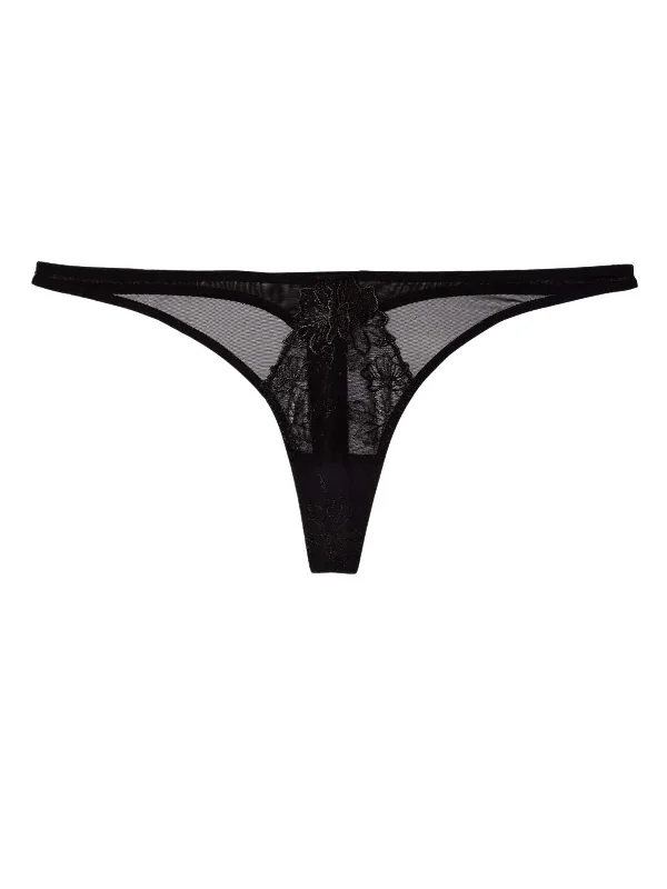 seamless microfiber women thongs for a smooth touchMarlowe Floral Embroidered Thong