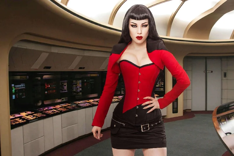 luxury women bustiers and corsets brandsBlack/Red Corset, Bolero, Skirt & Belt Outfit luxury women bustiers and corsets brandsBlack/Red Corset, Bolero, Skirt & Belt Outfit