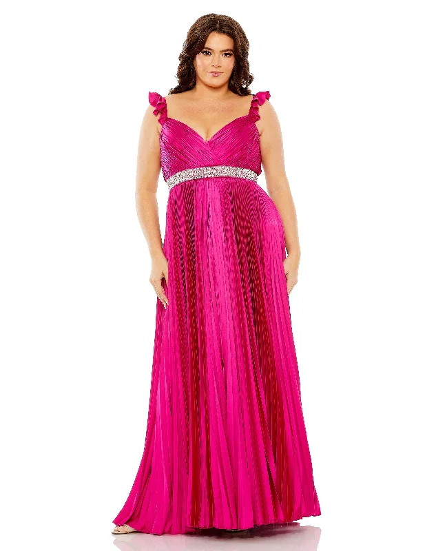 women sexy dresses with long sleeves for winterMac Duggal 77004 Fabulouss Plus Size Long Satin Formal Dress