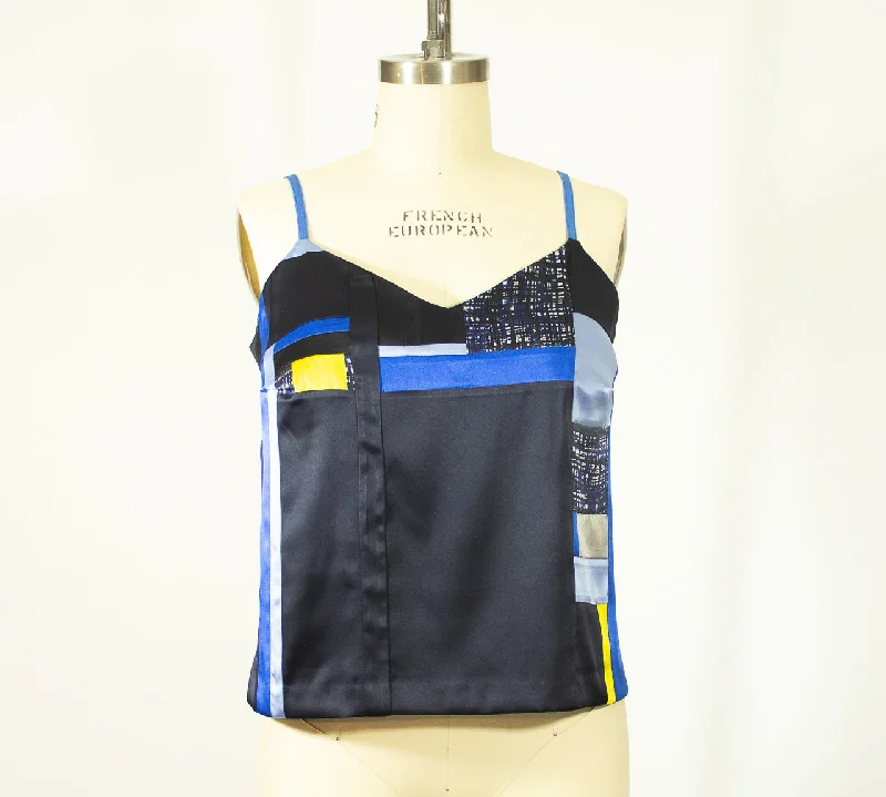 Women's Thermal Lingerie for Cold Weather Patchwork Large Stretch Silk Camisole