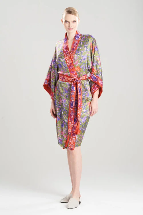 Yasugi Charmeuse Silk Short Robe