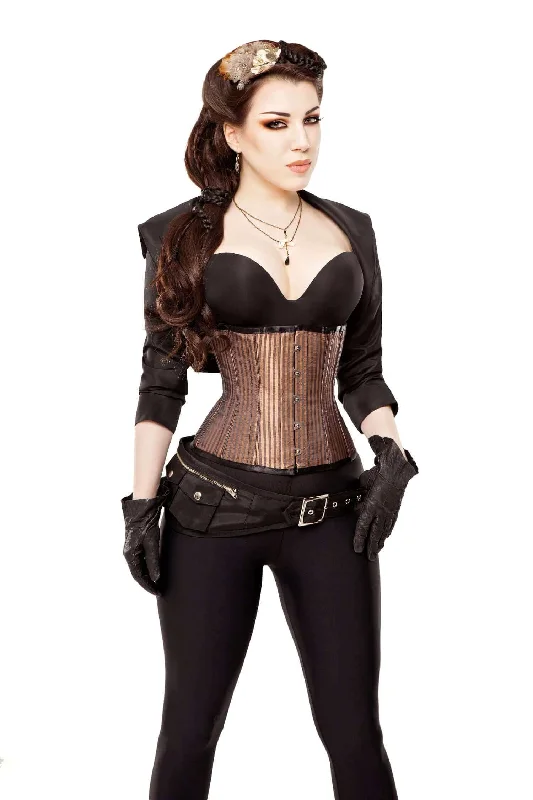 stretchy women bustiers and corsetsSteampunk Brown Underbust Corset With Bolero & Belt stretchy women bustiers and corsetsSteampunk Brown Underbust Corset With Bolero & Belt