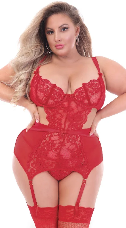 Plus Size Ready To Bow Chemise Set