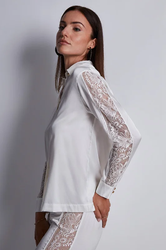 Women's Everyday Wear Lingerie Midnight Whisper Blouse Opale