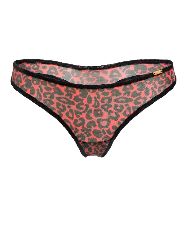 seamless convertible women thongs for versatile stylingGlossies Leopard Thong