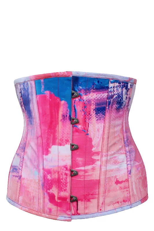 Cotton Candy Pink and Blue Underbust Corset