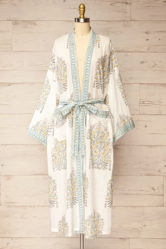 Cambria | Watercolour Floral Kimono Robe