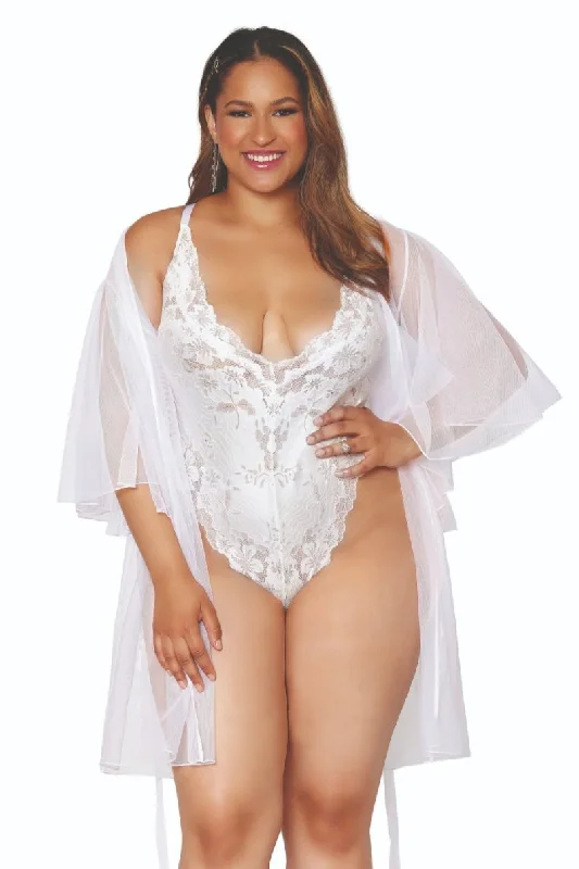 modern - designed women robes for a contemporary lookVoluptuous Lace Teddy with Sheer Mesh Robe modern - designed women robes for a contemporary lookVoluptuous Lace Teddy with Sheer Mesh Robe