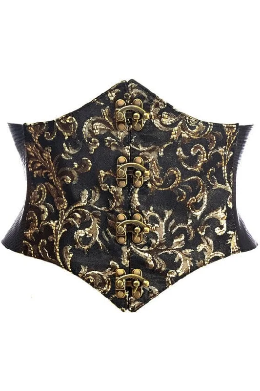 convertible women bustiers and corsetsLavish Black/Gold Swirl Brocade Corset Belt Cincher w/Clasps convertible women bustiers and corsetsLavish Black/Gold Swirl Brocade Corset Belt Cincher w/Clasps