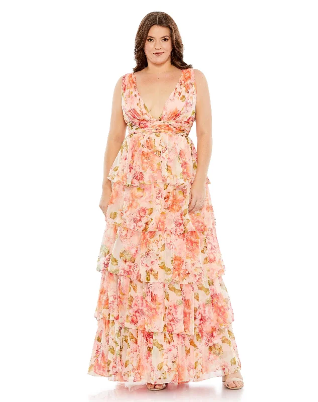 women sexy dresses with bead - embroidered bodicesMac Duggal 68213 Fabulouss Long Sleeveless Chiffon Plus Size Dress women sexy dresses with bead - embroidered bodicesMac Duggal 68213 Fabulouss Long Sleeveless Chiffon Plus Size Dress
