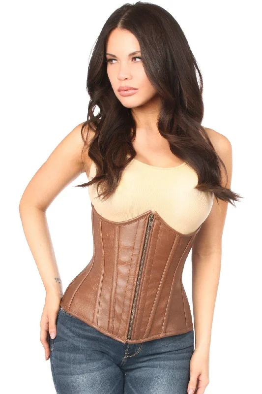 Top Drawer Faux Leather Underbust Corset