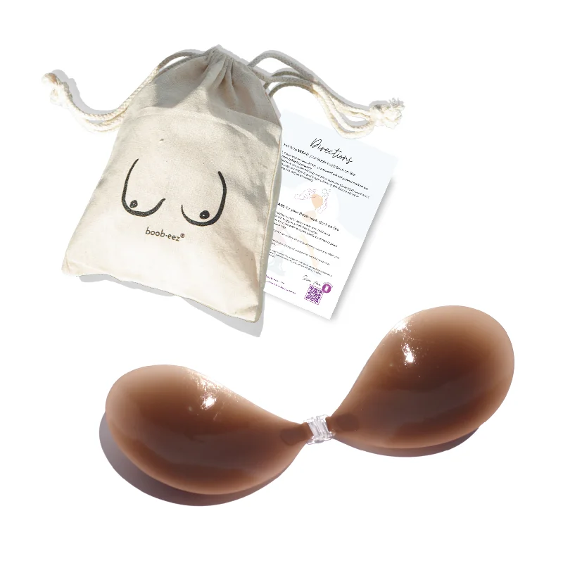 Nipple cover for low - cut blousesSeamless Stick-On Bra in DARK TINT