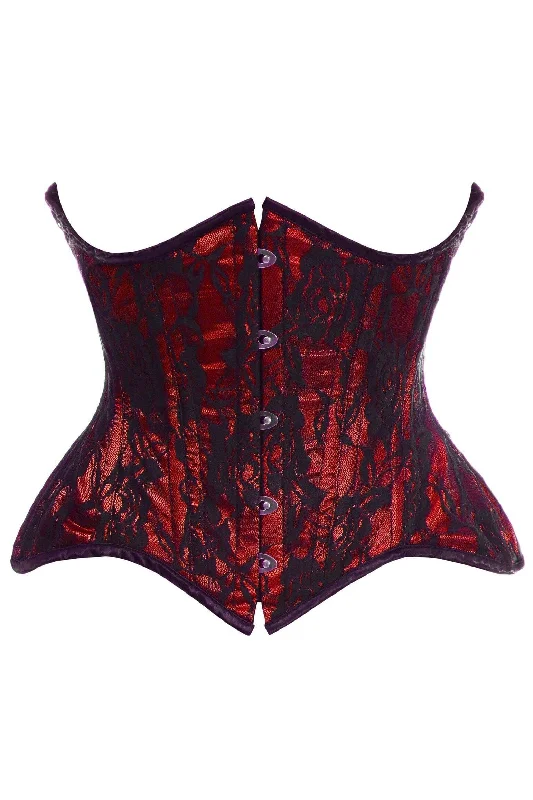 handcrafted women bustiers and corsetsTop Drawer Red w/Black Lace Double Steel Boned Curvy Cut Waist Cincher Corset handcrafted women bustiers and corsetsTop Drawer Red w/Black Lace Double Steel Boned Curvy Cut Waist Cincher Corset