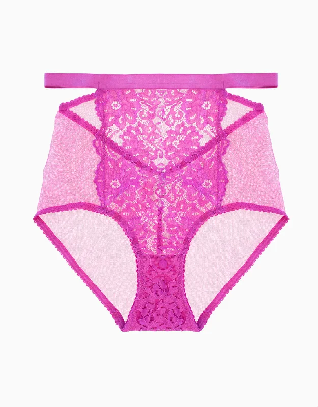 Lulu High Waist Brief Fuchsia