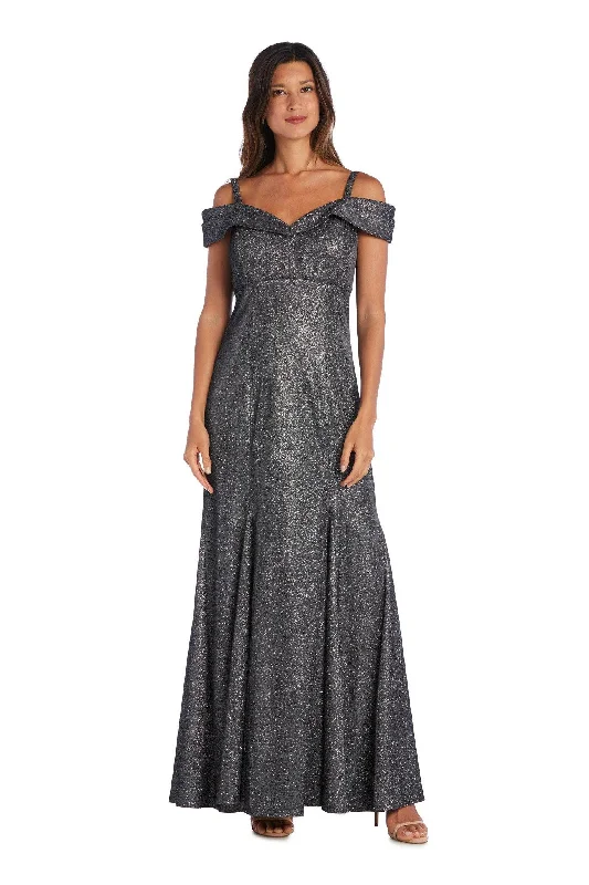 R&M Richards 5759 Evening Long Formal Metallic Dress