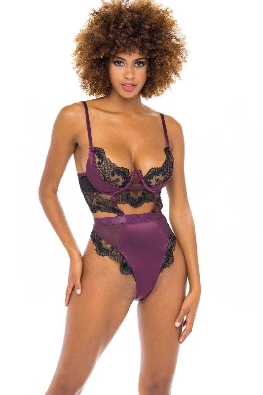 Underwire Teddy With Thong Back