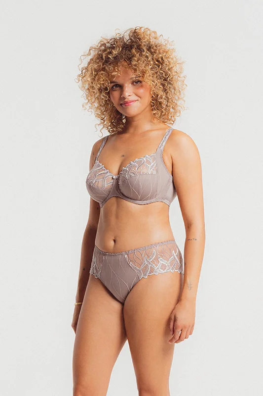 Eco-Friendly Organic Lingerie for Women Julia Full Cup Bra Taupe