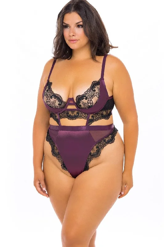 Underwire Teddy With Thong Back