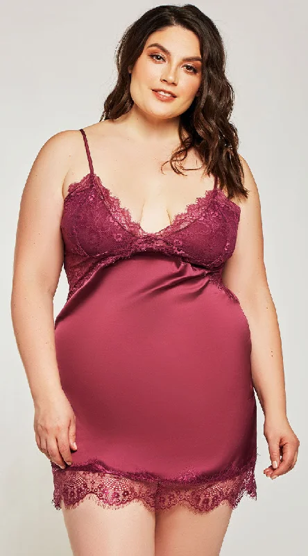 women lounge dress with a sheer panel for a touch of allurePlus Size Constance Satin Chemise women lounge dress with a sheer panel for a touch of allurePlus Size Constance Satin Chemise
