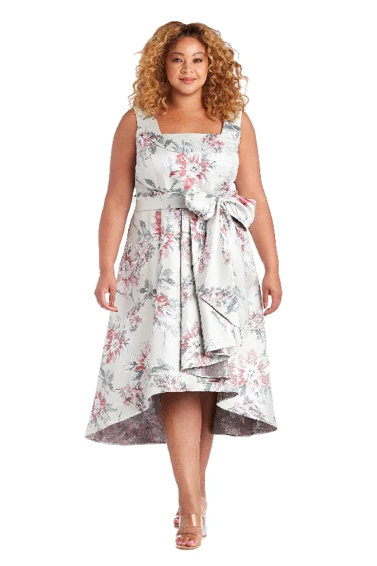 R&M Richards 7213W High Low Plus Size Floral Dress