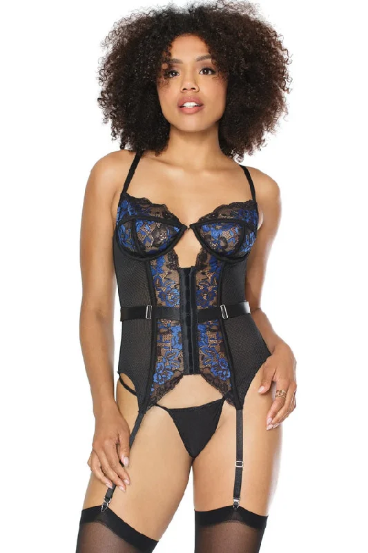 eco friendly women lingerie made from sustainable fabricsScallop Stretch Lace Bustier