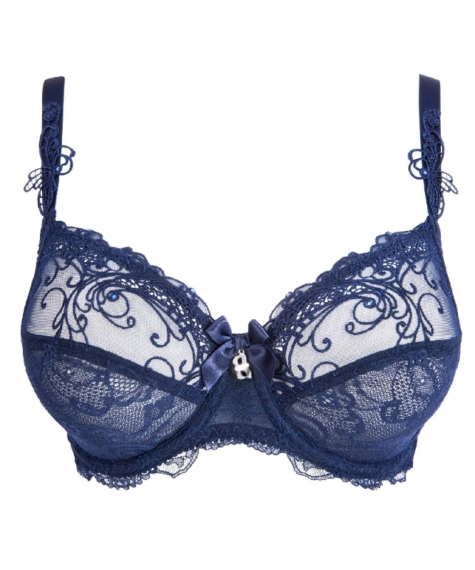 sheer women lingerie for a delicate and sexy lookSoir de Venise Blue Full Cup Bra