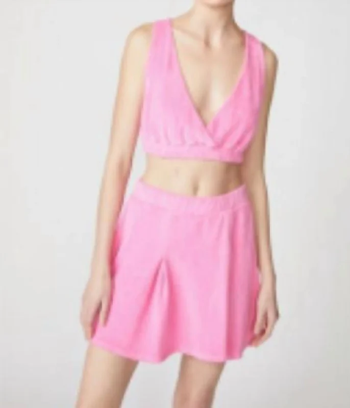 plus size women lingerie nightgowns for comfortTerry Cloth Bralette In Cotton Candy