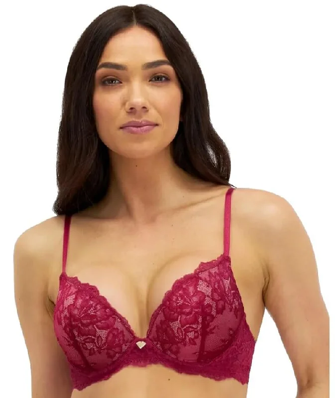 seamless wireless bras for everyday comfortTemple Luxe by Berlei Lace Level 2 Push Up Bra - Persian Red seamless wireless bras for everyday comfortTemple Luxe by Berlei Lace Level 2 Push Up Bra - Persian Red