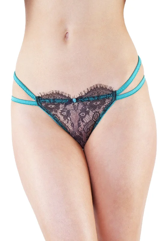 Cordelia Emerald Lace Overlay Brief