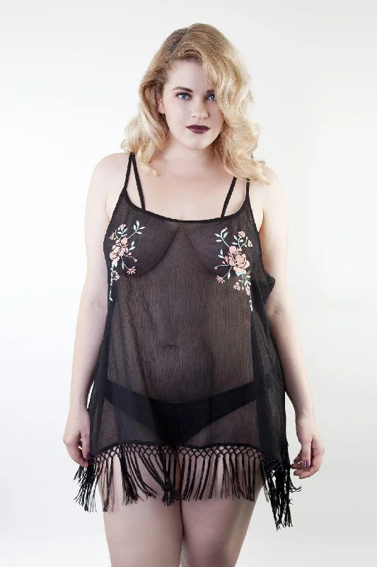 Emily Curve Embroidered 1920s Chemise