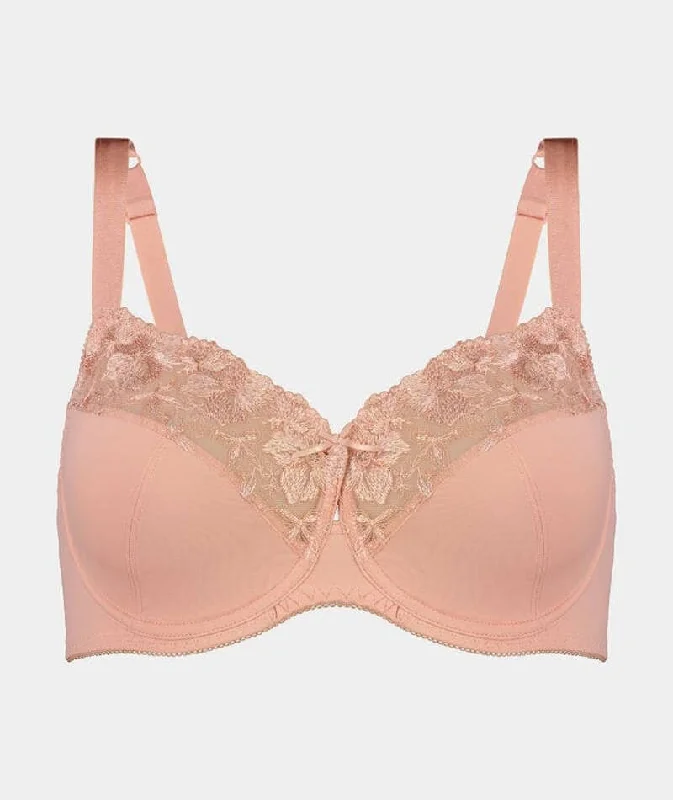 Fayreform Violet Two Tone Underwire Bra - Coral Cloud/Gardenia